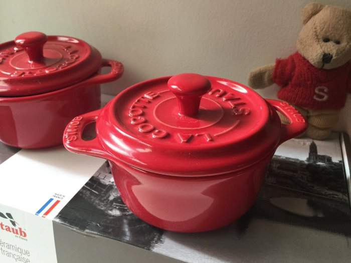 【Sunny Buy 生活館】Staub Mini Cocotte 迷你圓鍋三入(櫻桃紅) 烤盅 陶瓷鍋 烤箱 焗烤