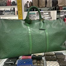 ㊣東區正精品㊣LV Louis Vuitton Vintage 綠色EPI水波紋旅行袋 55CM Keepall RZ2492