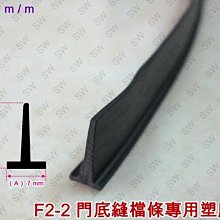 F2-2 門底氣密條專用塑膠條 7 mm X 17 mm 更換門底縫檔條 隔音條 防塵條 紗窗邊條 紗門邊條 紗窗配件