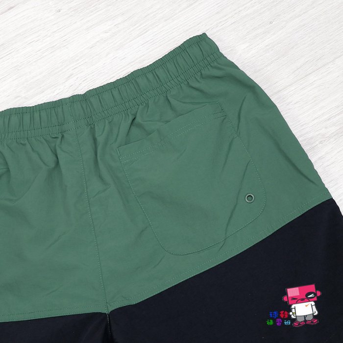 球鞋補習班 NIKE NSW CLUB SHORTS 綠黑 海灘 梭織 抽繩 刺繡字勾 運動短褲 FB7812-323