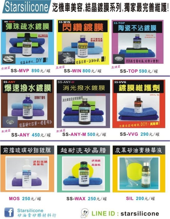 SS-MVP 彈珠疏水鍍膜 Starsilicone DIY進化新品 省力不留水漬