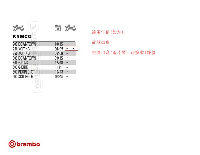 Brembo 光陽 Downtown GDink 頂客 刺激 300 250 People 前煞車皮 前剎車片 前來令片