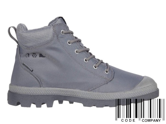 =CodE= PALLADIUM PAMPA CUFF RCYCL WP 再生防水針織軍靴(灰) 06654-011 男