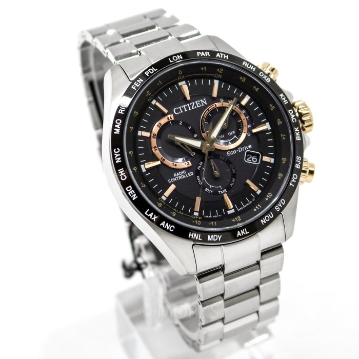 現貨 可自取 CITIZEN CB5834-86E 星辰錶 手錶 45mm 光動能 電波錶 黑面盤 鋼錶帶 男錶女錶