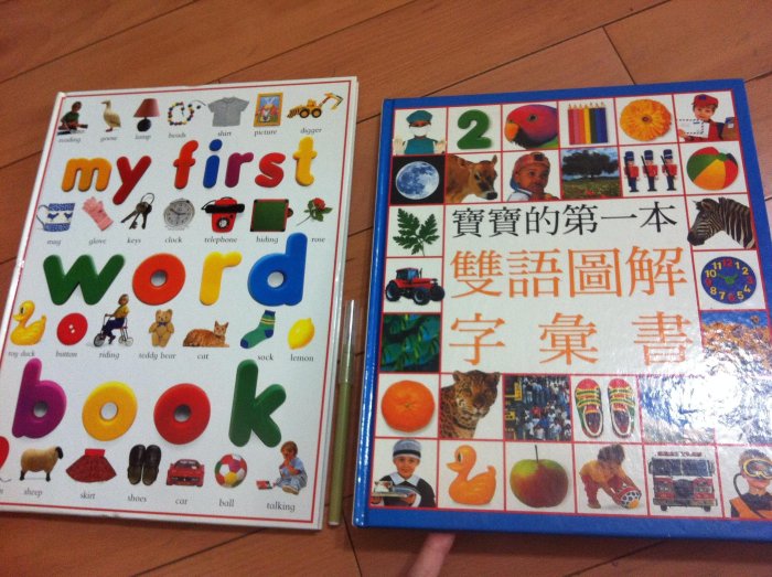 台灣麥克 快樂寶寶動動書.寶寶的第一本雙語圖解字彙書+My first word book (超大本)(書況新))