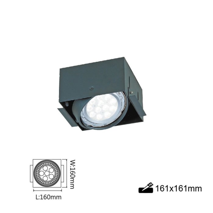 四種尺寸 適合多種場所 AR111 無邊框嵌燈 盒燈 無邊框設計 高雅時尚 方便安裝 單燈