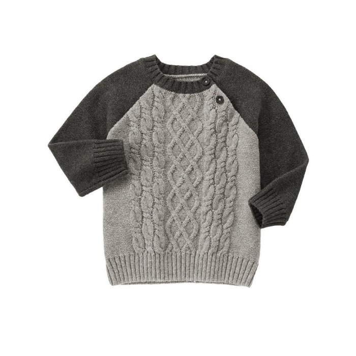 Maple麋鹿小舖 美國購買童裝品牌 GYMBOREE 男童灰色針織長袖羊毛衣 ＊ ( 現貨3T )