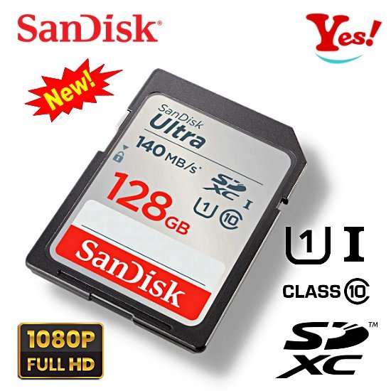 【Yes！公司貨】Sandisk Ultra SDXC 128GB 128G U1 C10 140MB/s 相機 記憶卡