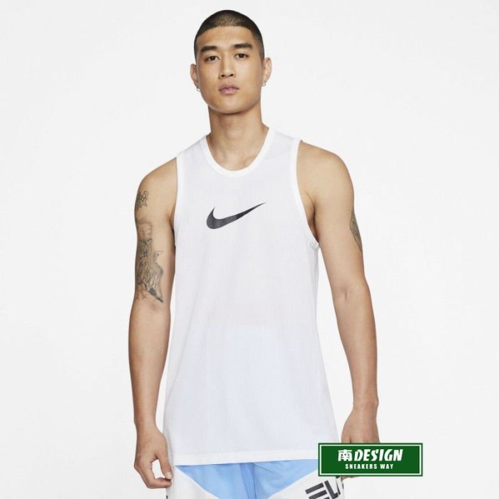 南◇2022 2月 NIKE DRY 大LOGO 運動背心 籃球衣 吊嘎 黑色 勾勾 BV9388-010 白色100