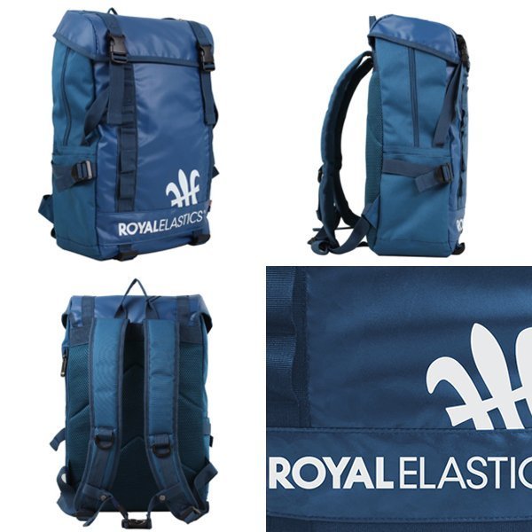 凱喬美│Royal elastics 澳洲 皇家 多色 翻蓋 拼接 後背包 機能 藍 防潑水 多層 收納 鑰匙小物
