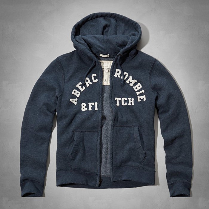 【天普小棧】A&F Abercrombie&Fitch Adams Mountain Hoodie貼布連帽外套M/L