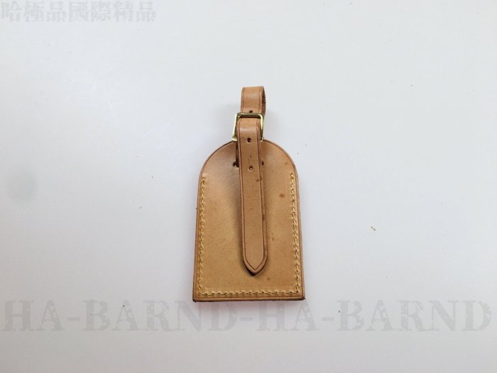 【哈極品】二手品 《Louis Vuitton LV 原廠全皮行李吊牌 / 掛飾》無燙字款