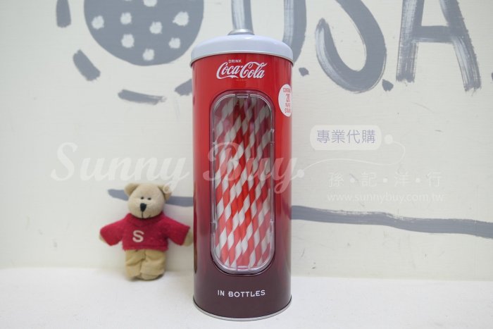 【Sunny Buy】◎預購◎ 美國 2019 Coca Cola 可口可樂 紅色錫製吸管收納罐 附20支紙吸管 收藏品