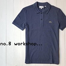 【LA男生館】【LACOSTE鱷魚LOGO貼布網眼POLO衫】【LA004A4】SLIM FIT(S-M)