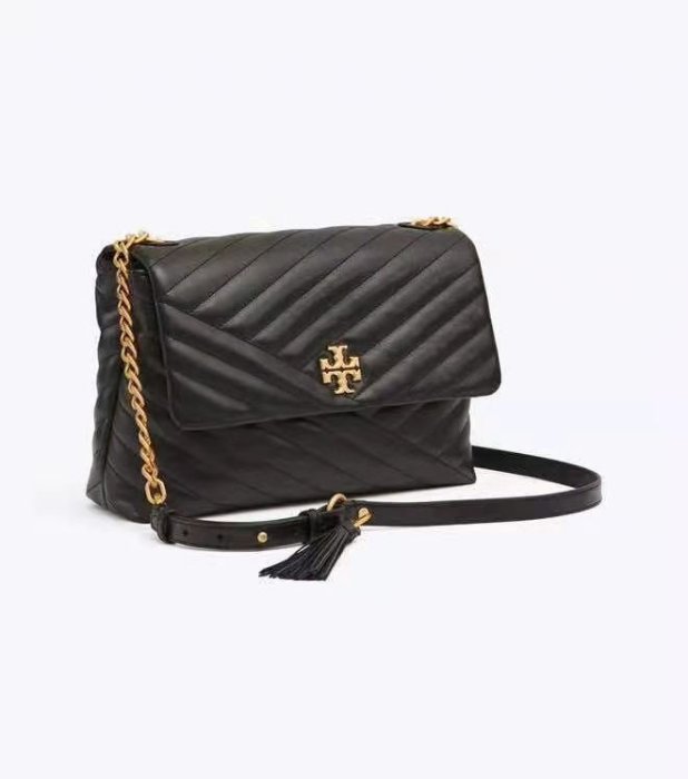 【全新正貨私家珍藏】Tory Burch KIRA FLAP 新款 真皮斜紋鏈條包