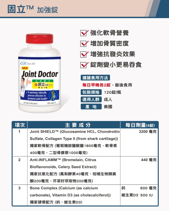 美生藥局｜【CLK健生生技】固立™加強錠 120顆