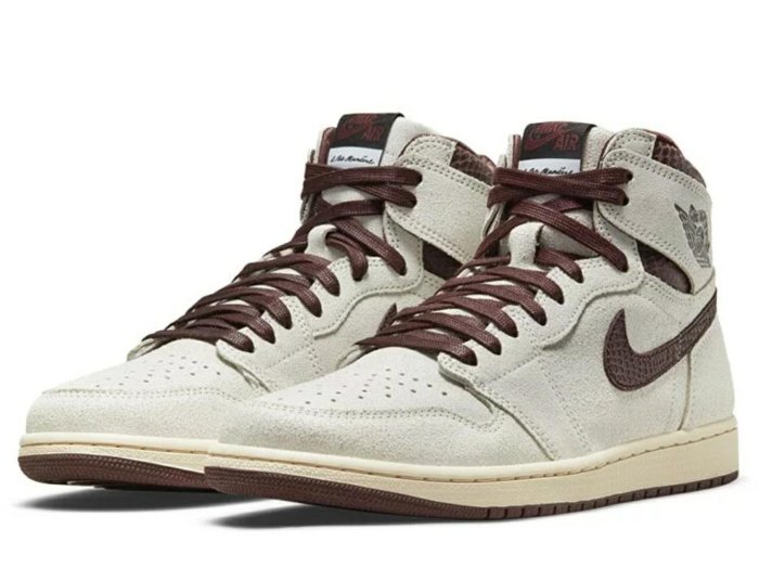 ANiMa™ Air Jordan 1 x A Ma Maniére Sail and Burgundy 聯名 勃根地 酒紅 爆裂 蛇紋DO7097-100