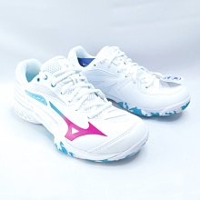 Mizuno WAVE CLAW 2 男女羽球鞋 高止滑 3E楦 71GA211060 白藍粉【iSport愛運動】