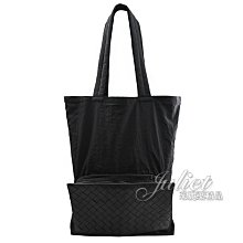 【茱麗葉精品】全新精品 BOTTEGA VENETA 專櫃商品 609873 編織摺疊收納小購物袋.黑 現貨