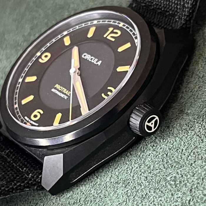 已售出 CIRCULA ProTrail “Old Radium”40mm 德國製 DLC黑 野外工具錶 限量99隻ORIS、HAMILTON、Sinn