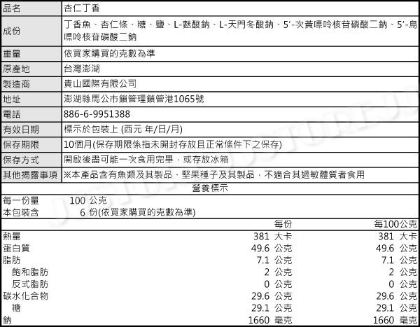 缺貨【吉嘉食品】杏仁丁香/杏仁小魚 100公克 [#100]{RRG16}