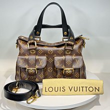 LV louis vuitton 曼哈頓小型手提肩背包 相機包 Black Monogram Canvas Manhattan NM Bag 467875