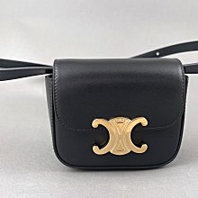 [我是寶琪] 侯佩岑二手商品 CELINE 黑色 MINI TRIOMPHE 凱旋門包