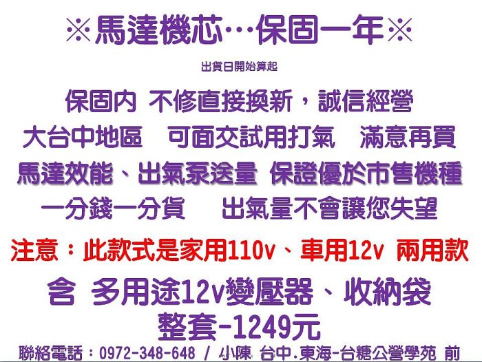 雙汽缸打氣機 附收納包 汽車用12v或家用110v輪胎打氣泵 車載雙缸電動充氣機 LED照明 馬達保固現貨 1249元