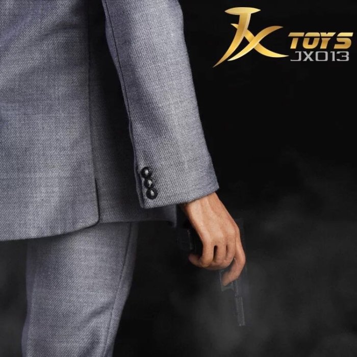 BOxx潮玩~JXTOYS-013 1/6兵人 男西服套裝灰色西裝窄肩男西裝服飾套裝 不包含頭雕塑體槍