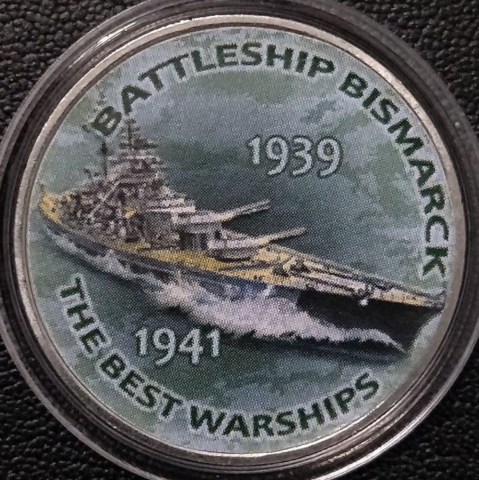 津巴布韋2017年1先令鎳鋼幣10世界名艦紀念-德國俾斯麥號戰列艦