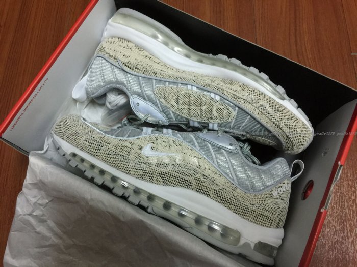 全新Nike Air Max 98 x Suprem 蛇紋限量超強聯名陳冠希、余文樂著us11