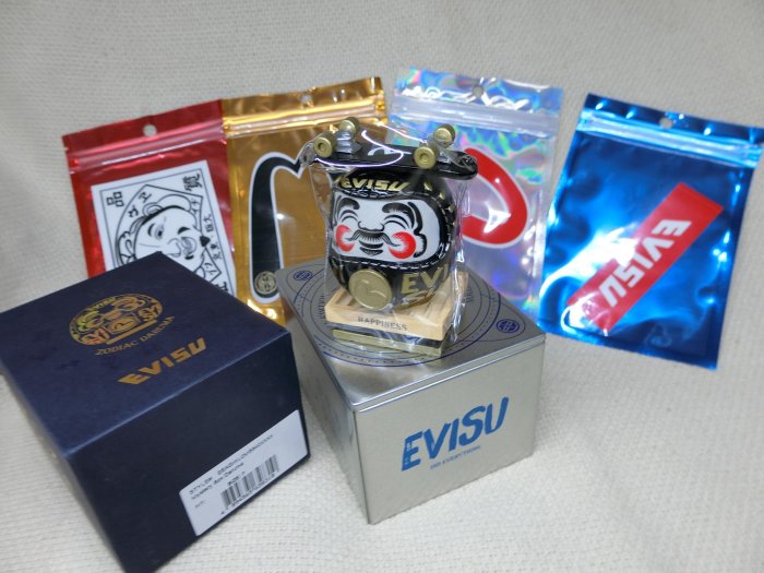 近全新正規EVISU星座盲盒 隱藏版達摩擺飾+贈EVISU系列商品貼紙*4 合併禮物出清 禮物出清價$200起(5日標)