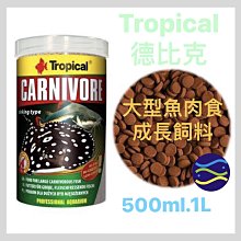 微笑的魚水族☆Tropical-德比克【大型魚.底棲魚肉食成長飼料 1000ml/1L】U-T60736 異型、鼠魚