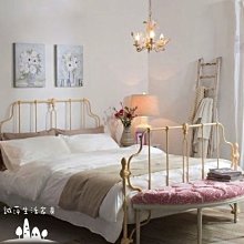 ~誠萍~美式金屬質感米白色鐵床 美式風格 雙人床架 床架 民宿 居家~直購價$12990