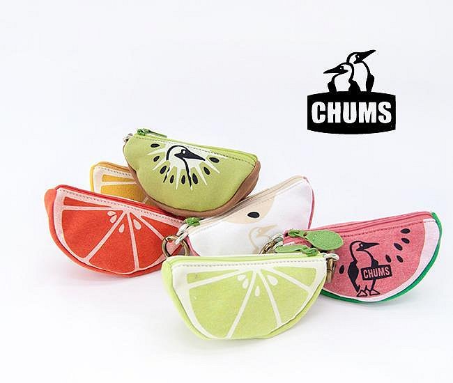 CHUMS Smile Cut Fruits Pouch 男女 零錢包 紅