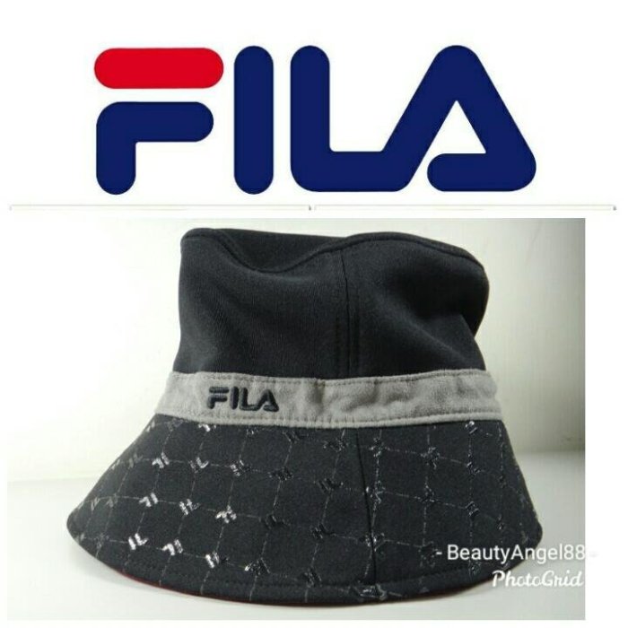 【FILA】兩面双用 黑 紅 漁夫帽 運動休閒帽子 棉軟 遮陽帽 女裝與服飾配件褲95成新$59  一元起標