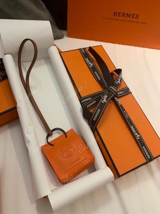 《已售可預購》愛馬仕Hermes｜Sac Orange Charm 小橘袋購物袋吊飾