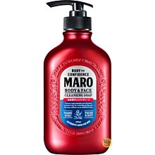 【JPGO】日本進口 MARO 男性全身可用 沐浴露 450ml~紅罐 草本柑橘#937