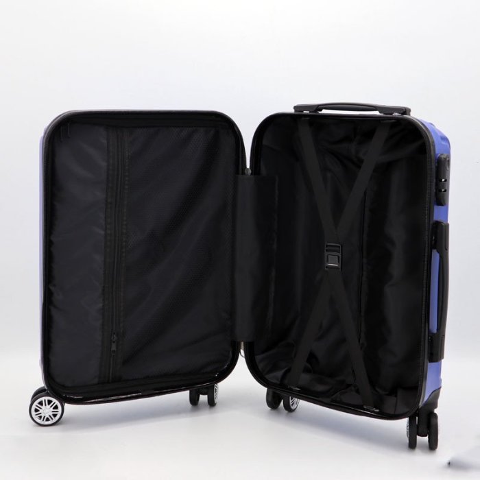 行李箱 金屬 20寸萬向輪拉桿箱ABS商務密碼鎖旅行箱防摔登機行李箱包
