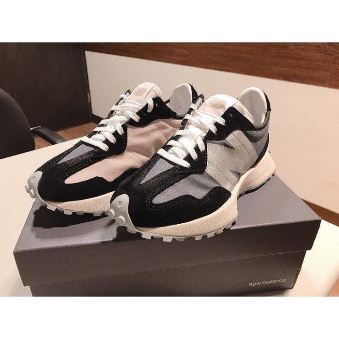 【正品】??New blance 327??NB327 黑灰粉??休閒鞋 百搭 運動鞋