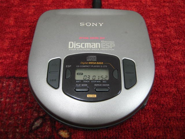 【完美作品】90%新，SONY Discman ESP D-275 CD隨身聽，簡易配件