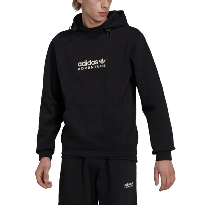 【豬豬老闆】ADIDAS OG ADVENTURE HOODY 黑 休閒 運動 連帽 帽T 男款 HK5002