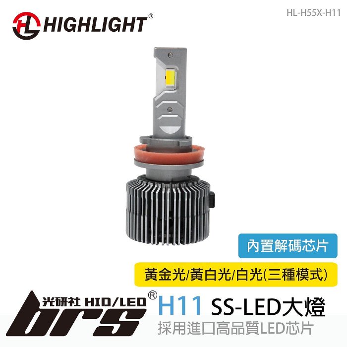 【brs光研社】HL-H55X-H11 HIGHLIGHT SS LED 大燈 Tiida Yaris 三模式 3模式