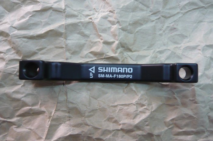 [ㄚ順雜貨鋪]全新SHIMANO  碟煞卡鉗前180正向轉接座