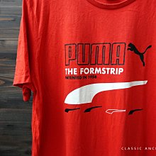 CA 德國運動品牌 PUMA 紅色 純棉 休閒短t L號 一元起標無底價P239