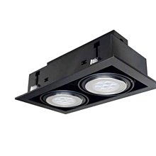 【燈王的店】LED AR111 7Wx2 崁燈 黑框 白光/黃光/ 自然光 TYL15B-7W