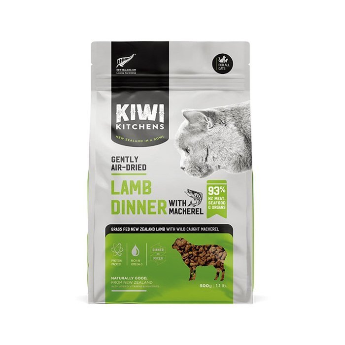 KIWI KITCHENS奇異廚房 醇鮮風乾貓糧500g 高含肉量 低脂輕食 全齡貓 貓糧