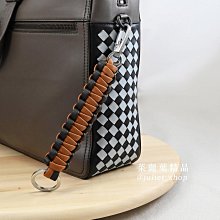 【茱麗葉精品】全新精品 BOTTEGA VENETA 專櫃商品 578249 經典編織牛皮吊飾鑰匙圈.咖 現貨