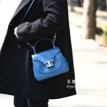 【茱麗葉精品】【全新商品】TODS 專櫃商品 T Timeless 經典小牛皮翻蓋手提斜背兩用包.天藍 現貨