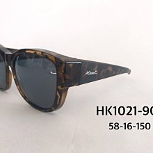 《名家眼鏡》Hawk 方圓框面灰色偏光套鏡玳瑁色鏡框 HK1021 col.90